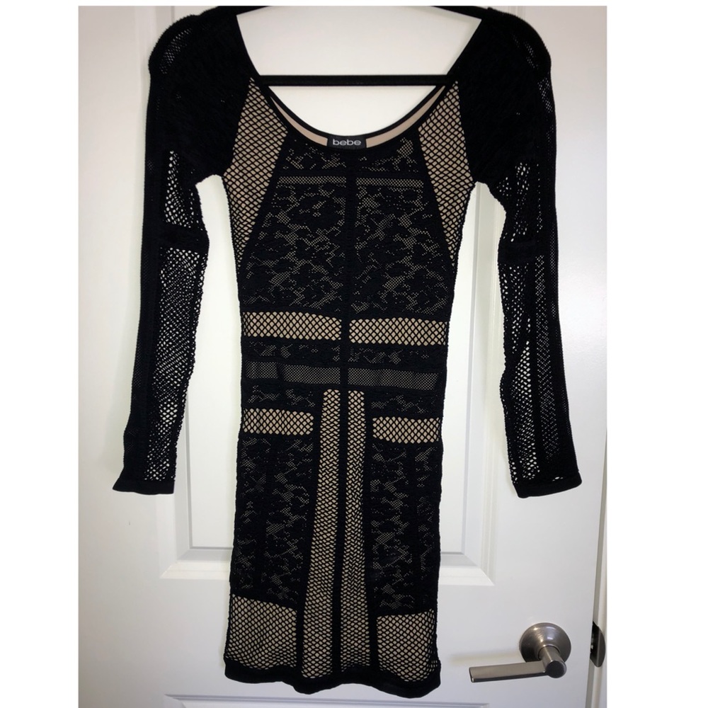 Bebe black long sleeve dress